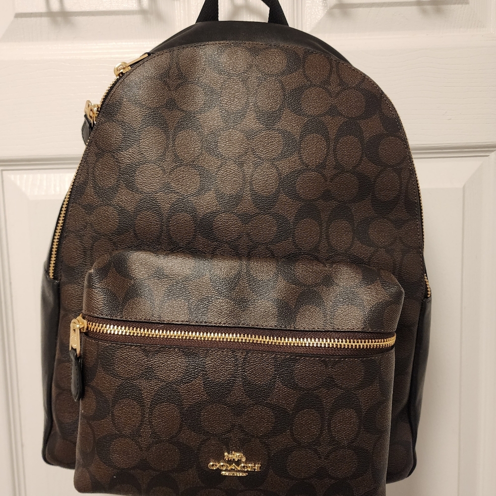 Black/Brown Coach backpack
